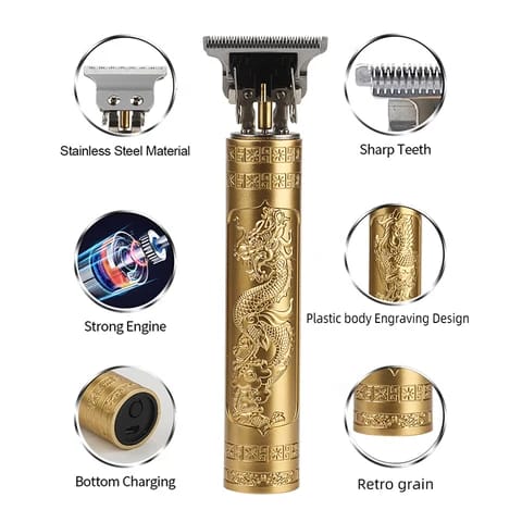 Men Professional Barber Electric Haircut Vintage T9 Hair Trimmers